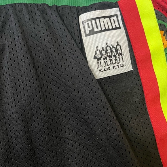 MENS PUMA BLACK FIVES BASKETBALL SHORTS - Picture 5 of 11